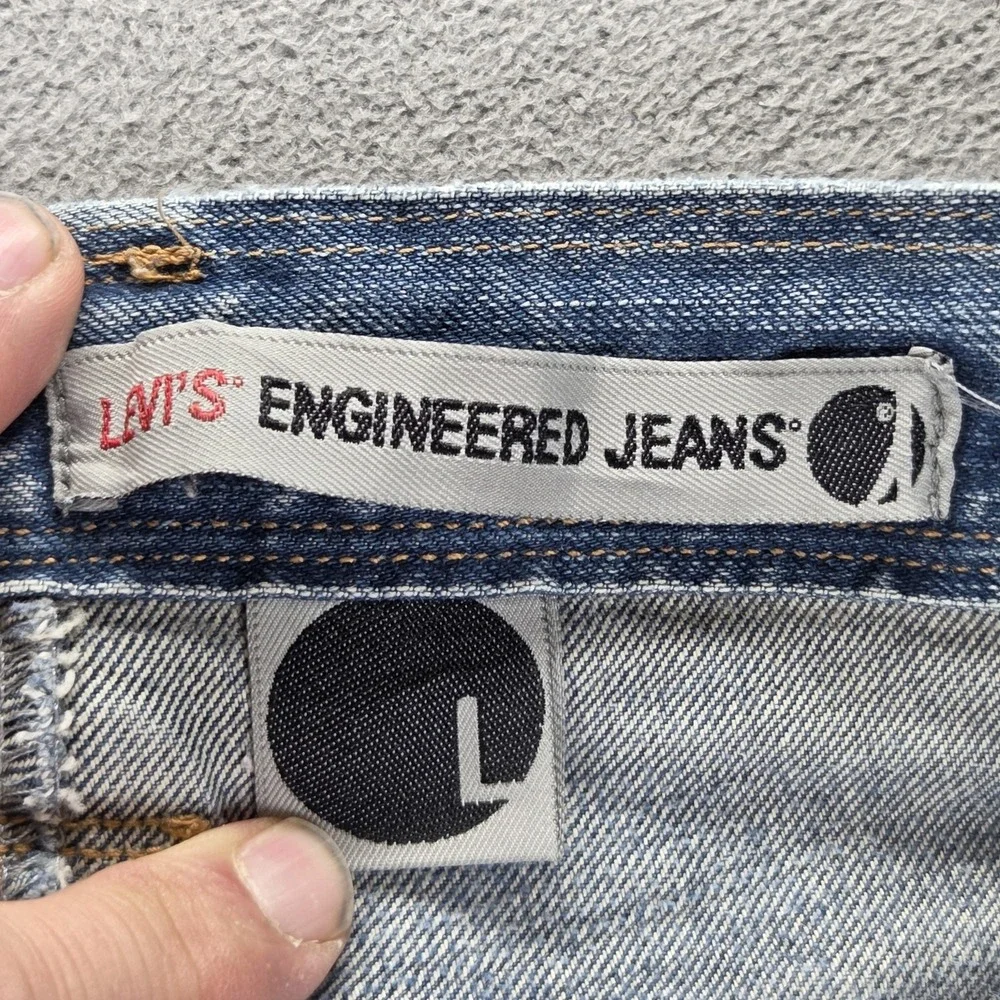 Vintage Levis Engineered Shorts Mens 34 Blue Cinch Back 10th Anniversary Twisted